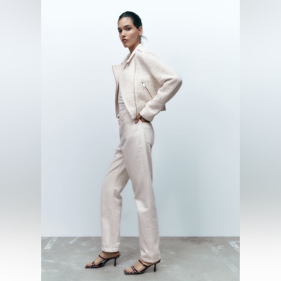 NWT ZARA ZIPPERED TEXTURED JACKET SIZE XL NWT - Picture 7 of 9